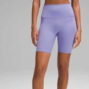 Lululemon Align high rise bike short dark lavender 8”